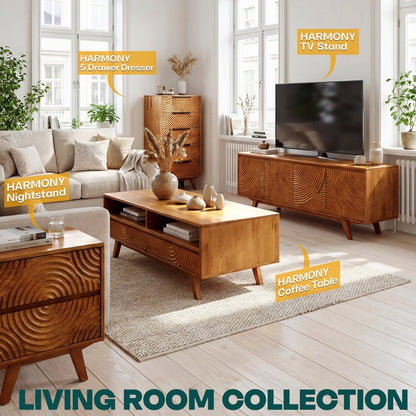 Harmony Wooden Coffee Table - - Coffee Table