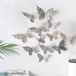 12pcs set 3D Hollow Butterflies Wall Stickers