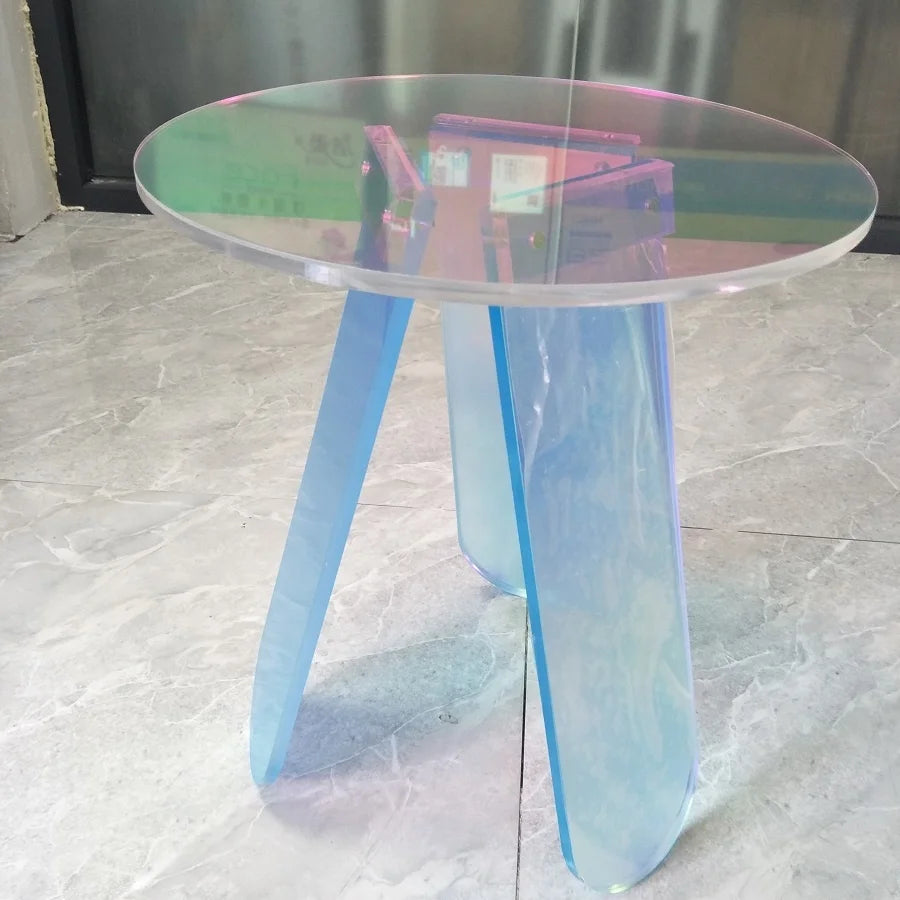 Modern Lucite Acrylic Rainbow Table for Livingroom in Stock for Selling Kia Day Design