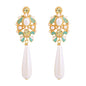 Exaggerated Enamel Acrylic Drop Dangle Earrings Gold Plated Earrings Kia Day Design