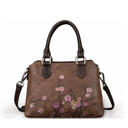 Leather Embossed Pattern Handbags Kia Day Design