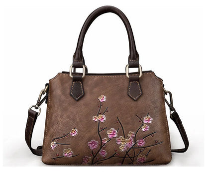 Leather Embossed Pattern Handbags Kia Day Design