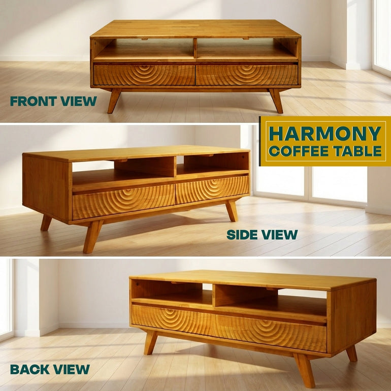 Harmony Wooden Coffee Table - - Coffee Table