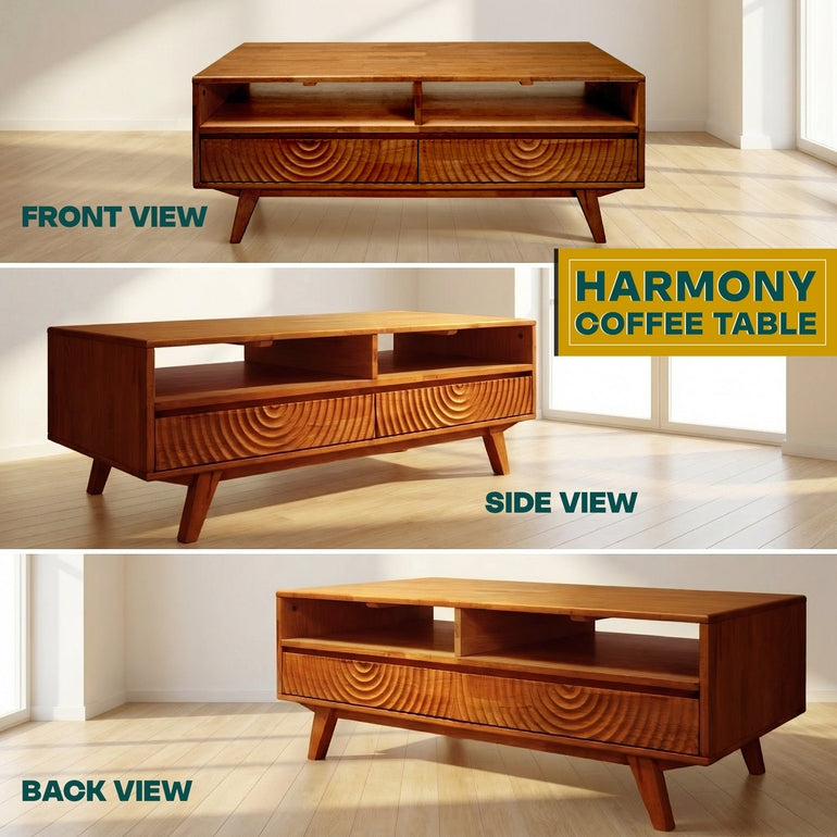 Harmony Wooden Coffee Table - - Coffee Table
