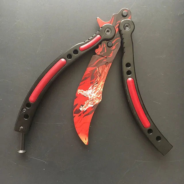 Not Edged Doppler Phase Butterfly Knife