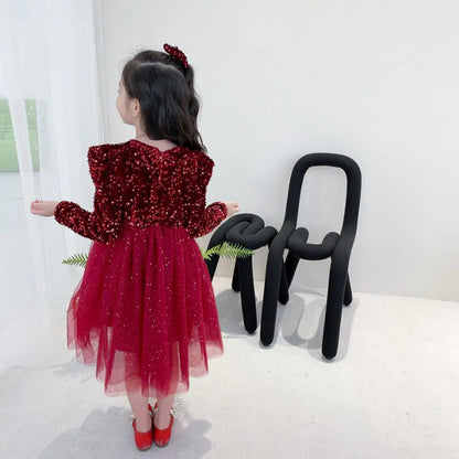 Spring Sequin Girls Dress