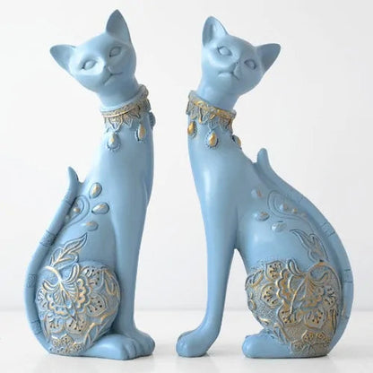 Figurine Decorative Resin Cat Statue Kia Day Design