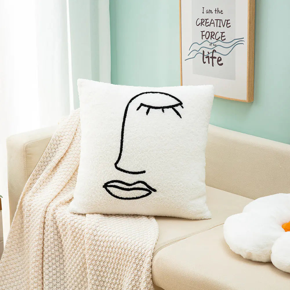 Floral Embroidered Pillow - Kia Day Design