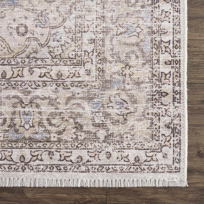 Cream Holi-2301 Washable Area Rug - - Rugs