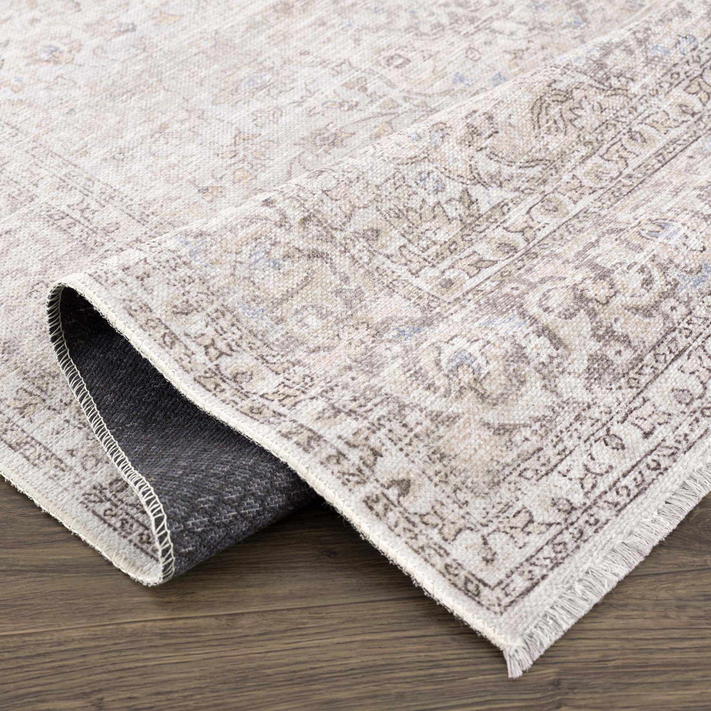 Cream Holi-2301 Washable Area Rug - - Rugs