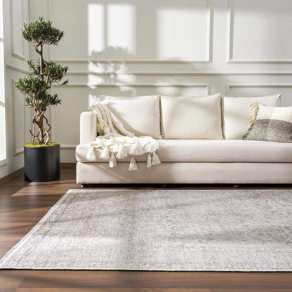 Cream Holi-2301 Washable Area Rug - - Rugs