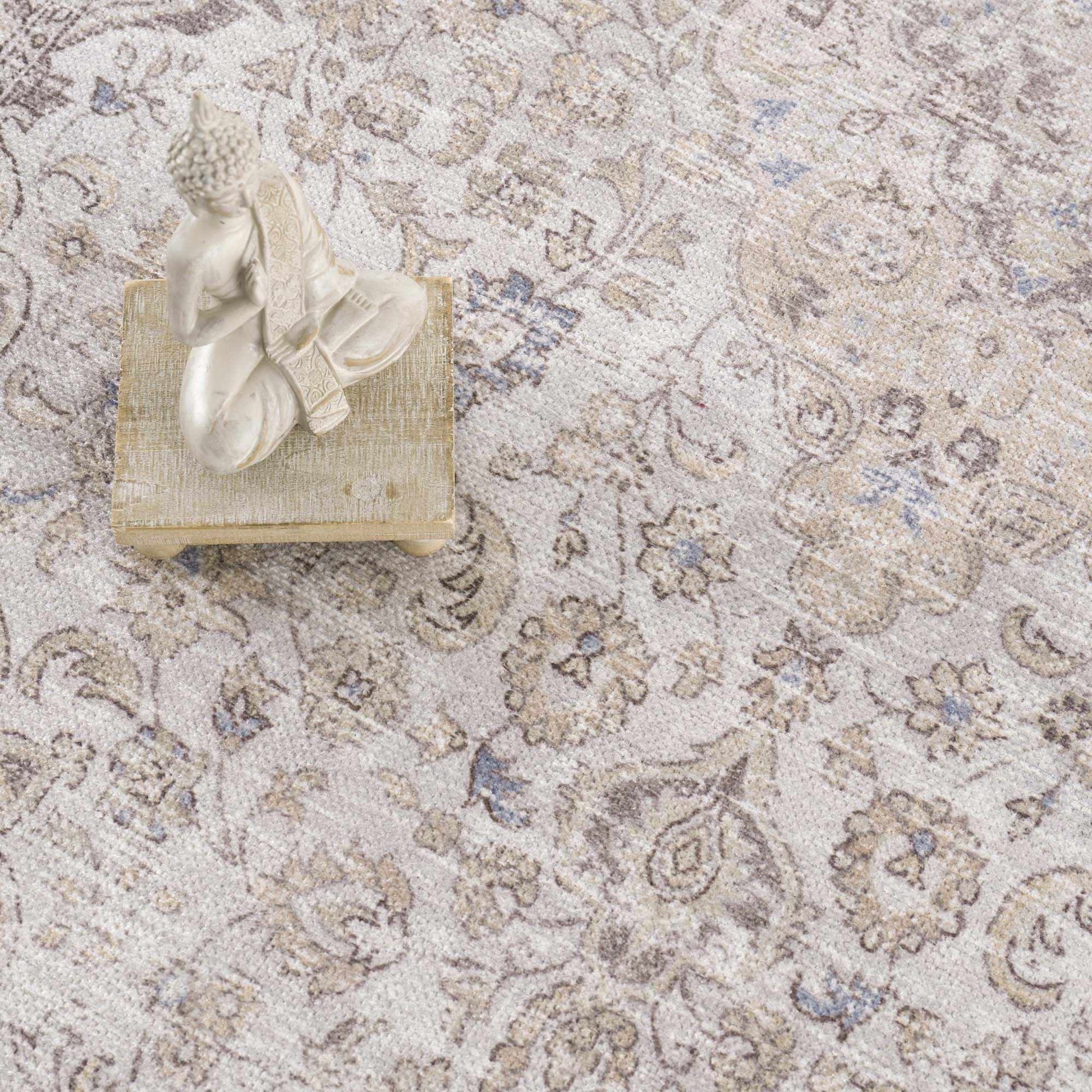 Cream Holi-2301 Washable Area Rug - - Rugs