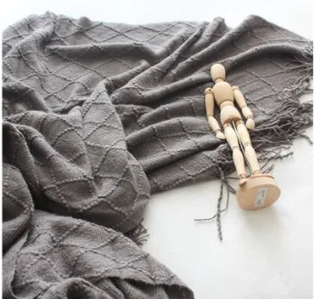 Nordic Knitted Wool Blanket - Kia Day Design