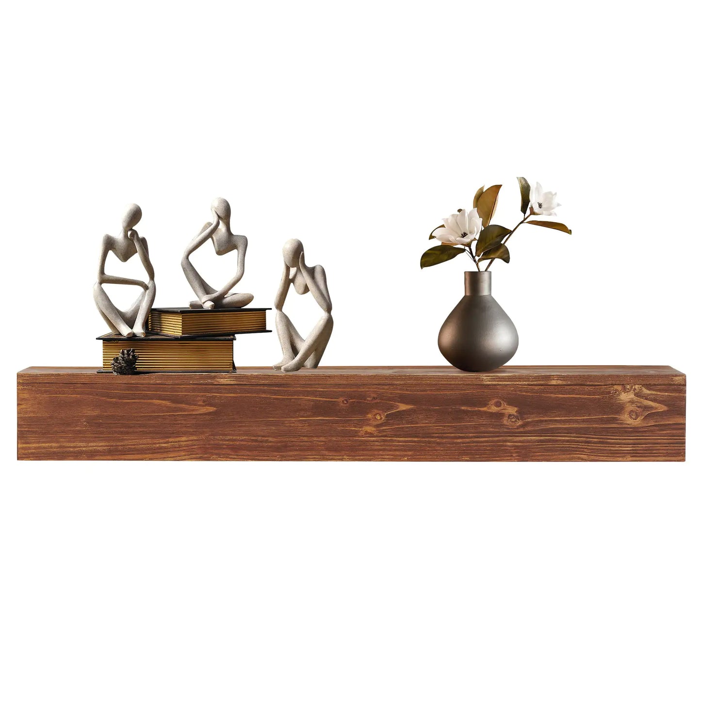 Wood Wall Mounted Mantel Floating Shelf - Kia Day Design