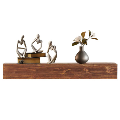Wood Wall Mounted Mantel Floating Shelf - Kia Day Design