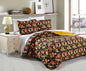 DaDa Bedding Marigold Floral Brown Yellow Botanical Garden Quilted Bedspread Set - Cal King - Quilts