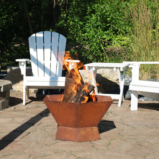 23 Inch Rustic Steel Affinity Fire Pit - - Outdoor > Outdoor Decor > Fire Pits
