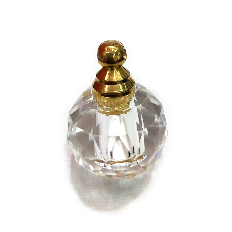 Diamond Cut Natural Crystal Women Perfume Bottle Pendant Essential Oil Diffuser Kia Day Design