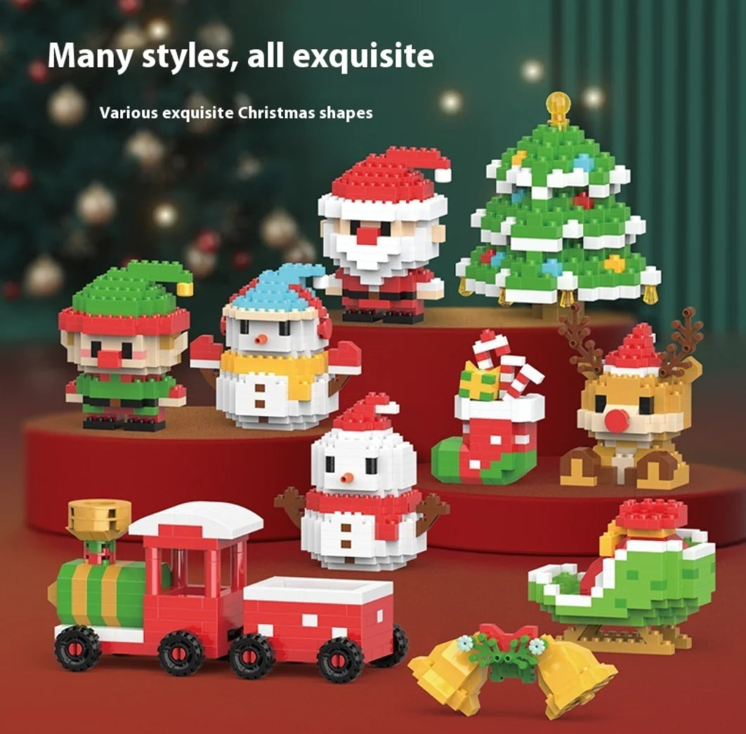 Christmas Snowman Assembly Blocks - - building toy