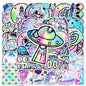 10/30/50pcs Holographic Laser Alien Outer Space Cartoon Stickers DIY Laptop Luggage Skateboard Phone Cool Sticker for Kids Toy- Perfecsy- {{Product type}}