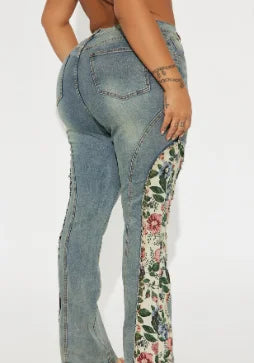 Long Flare Denim Jeans Women