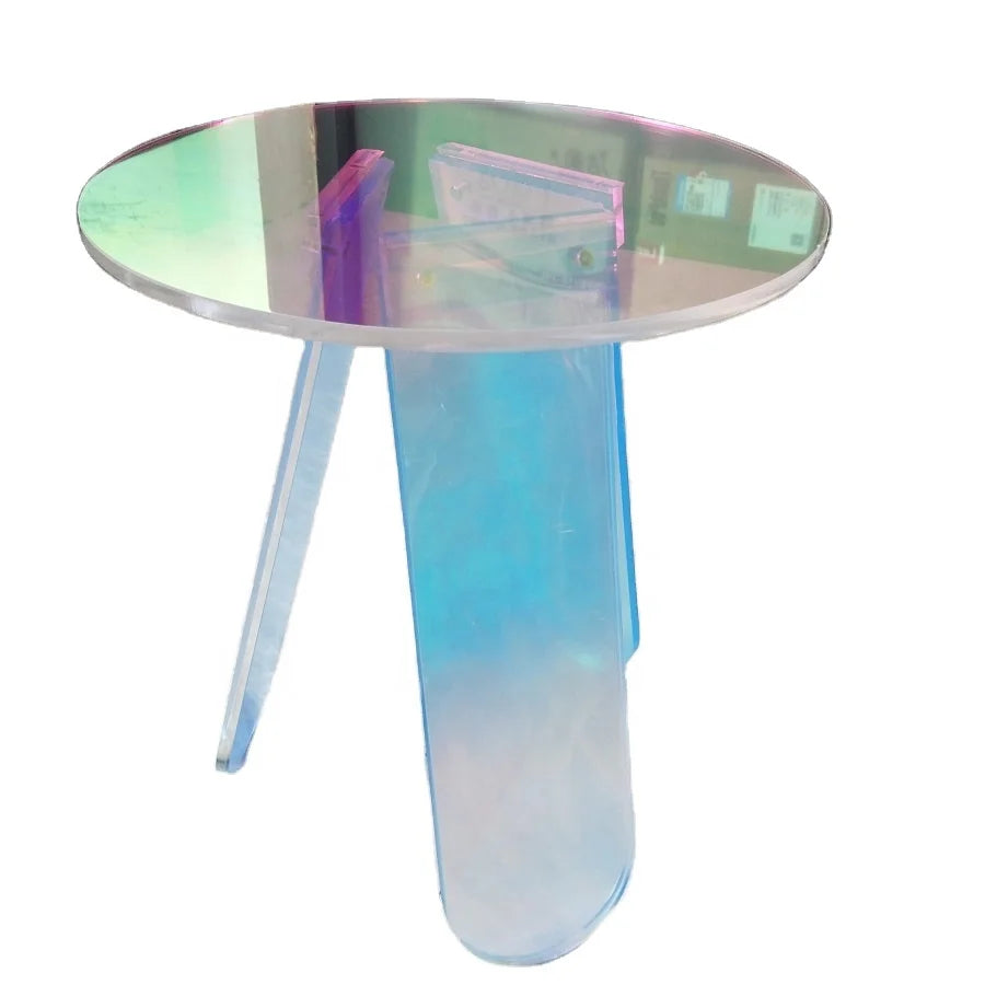 Modern Lucite Acrylic Rainbow Table for Livingroom in Stock for Selling Kia Day Design