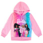 Barbie Big Girls Fleece Zip Up Hoodie Pink 14-16 Kia Day Design