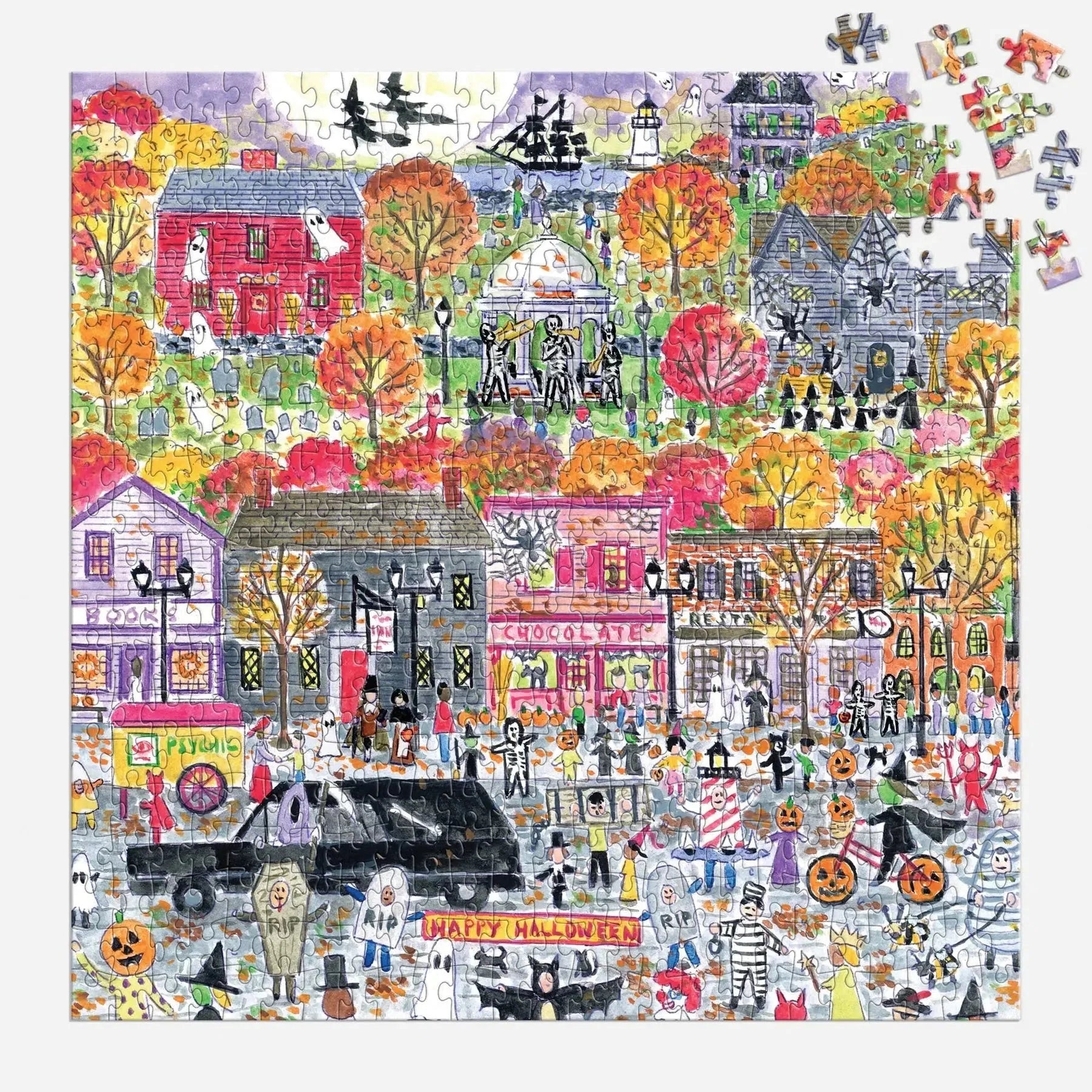Halloween Parade 500 Piece Jigsaw Puzzle Galison - - Jigsaw Puzzle