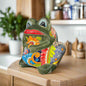 Talavera Frog Planter Colorful Handmade Mexican Pottery - - Talavera Planter