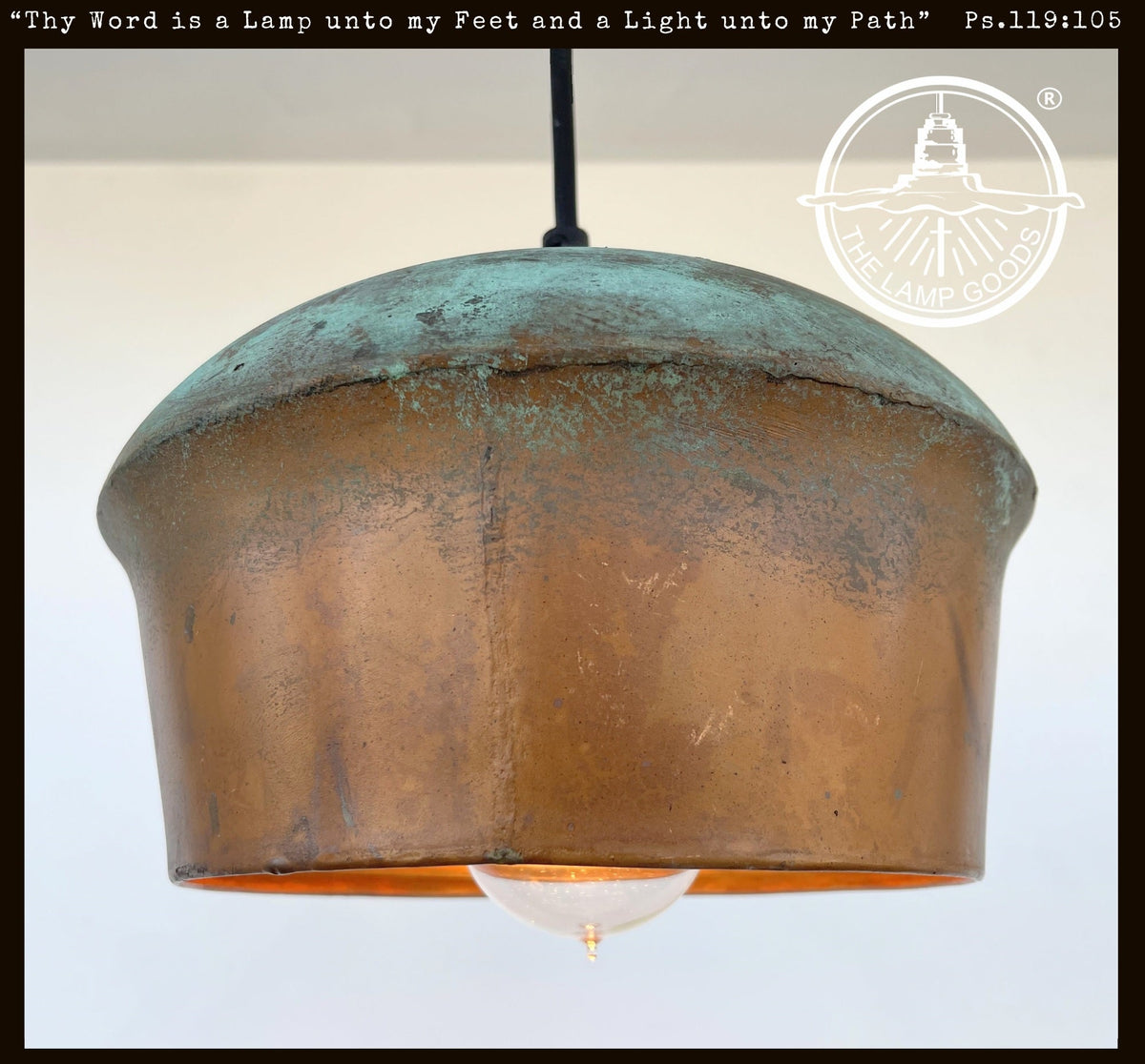 Handcrafted Copper Farmhouse Ceiling Light | 8.5" Flush Mount - Pendant Light - Farmhouse Lighting