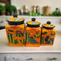 Talavera Canister Set Colorful Handmade Panchito Pottery - - Talavera Canister Set