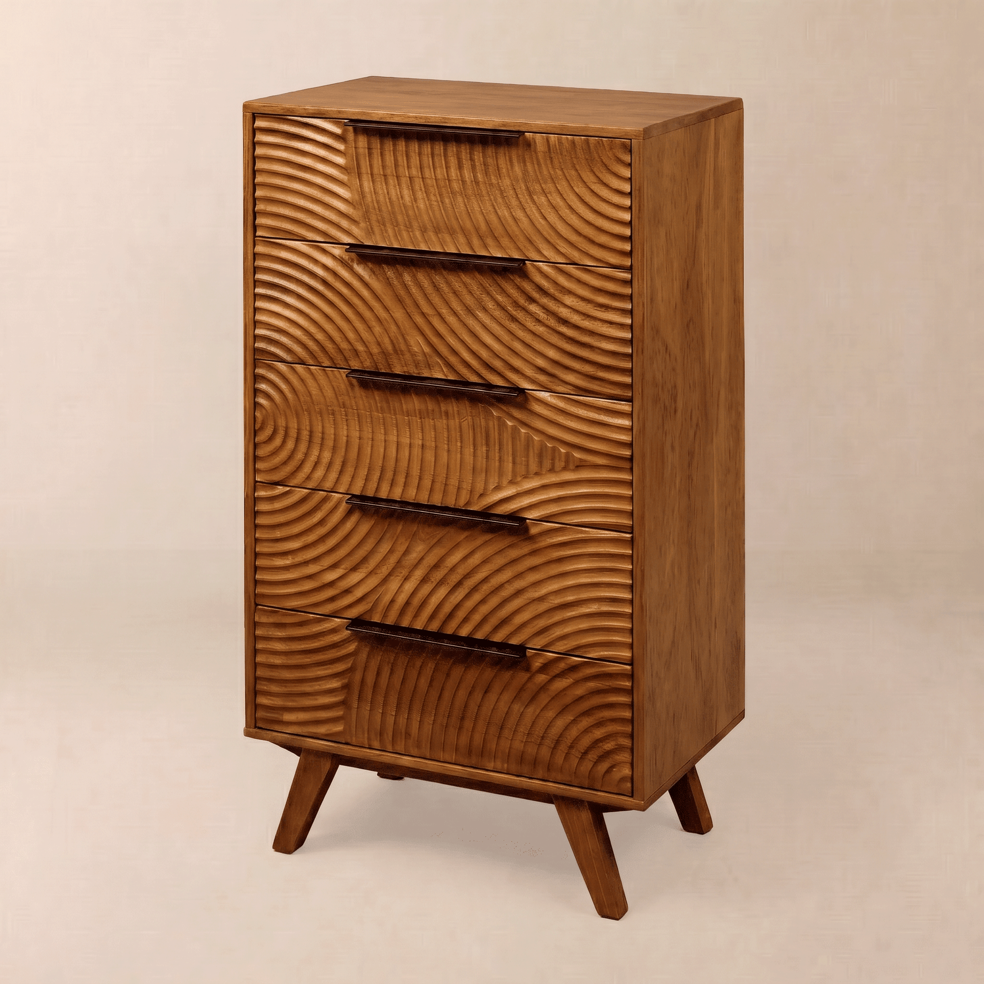 Harmony Solid Wood Dresser with 5 Drawers - - Dresser
