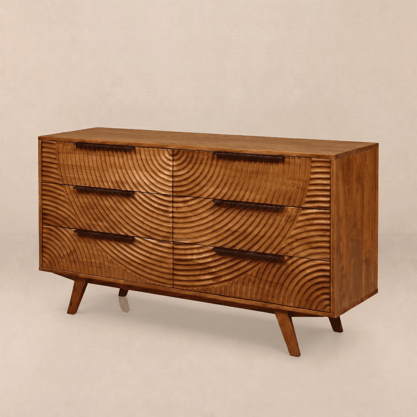 Harmony Solid Wood Dresser with 6 Drawers - - Dresser