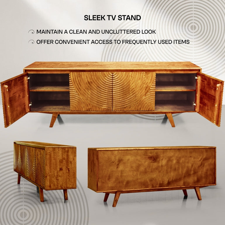 Harmony Wood TV Stand - - TV Stand