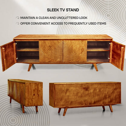 Harmony Wood TV Stand - - TV Stand
