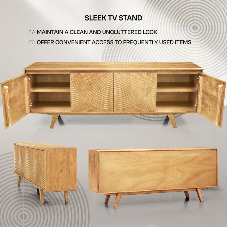 Harmony Wood TV Stand - - TV Stand