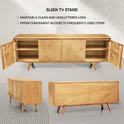Harmony Wood TV Stand - - TV Stand