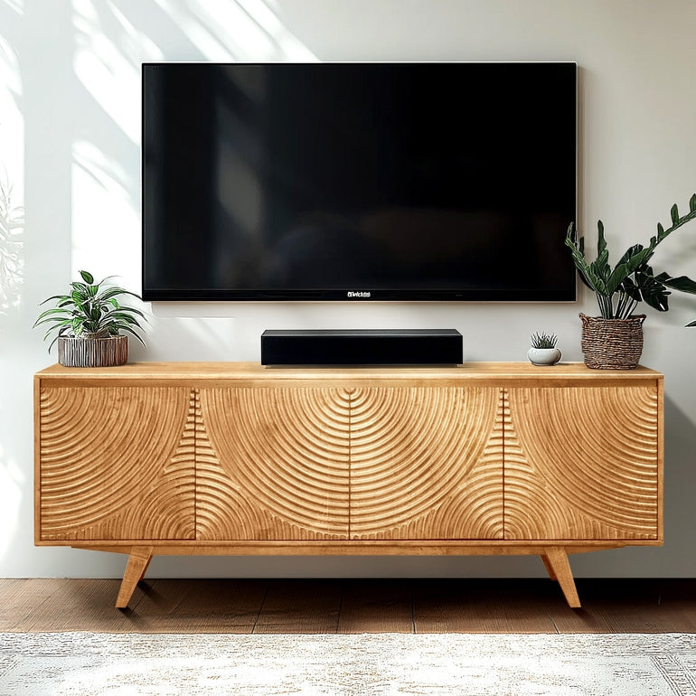 Harmony Wood TV Stand - Natural Oak - TV Stand