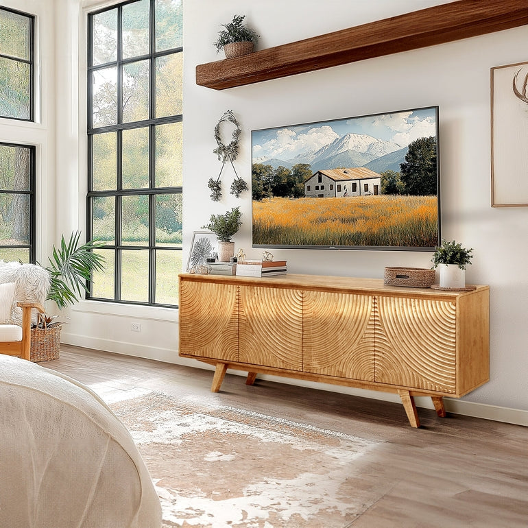 Harmony Wood TV Stand - - TV Stand