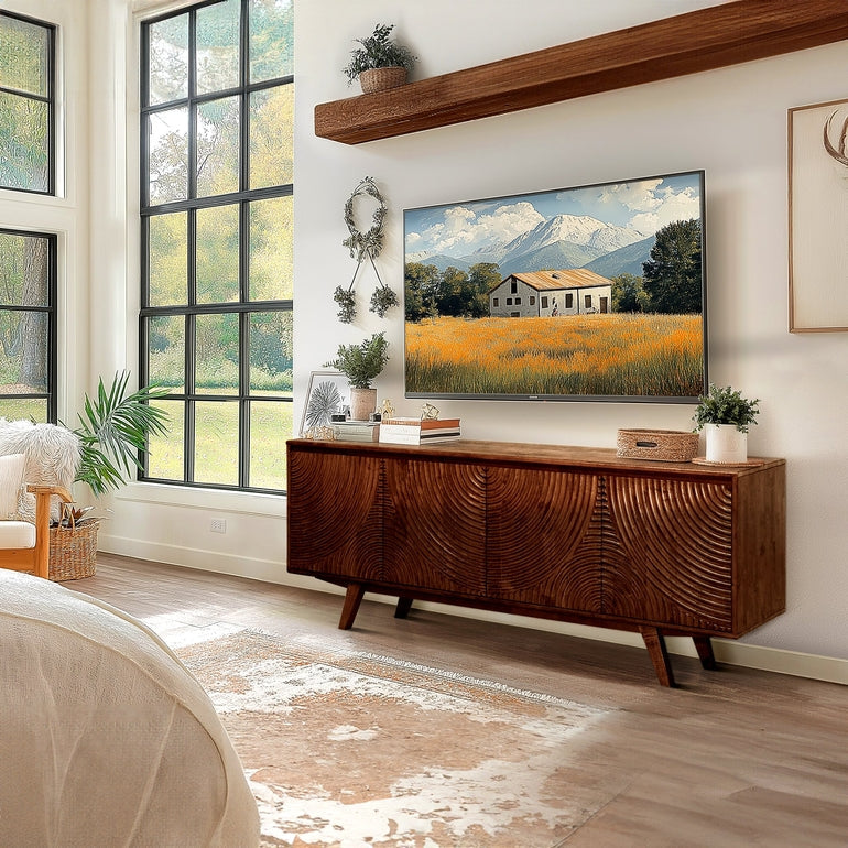 Harmony Wood TV Stand - - TV Stand