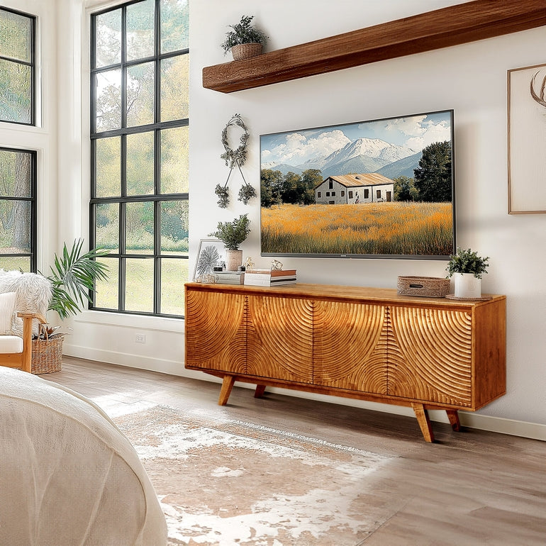 Harmony Wood TV Stand - - TV Stand