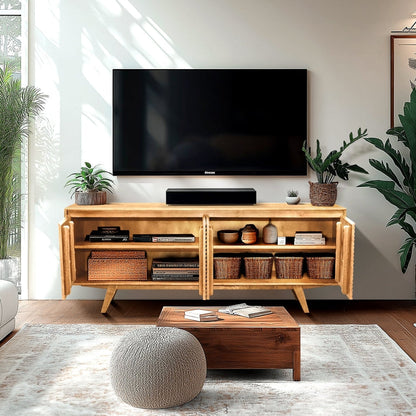 Harmony Wood TV Stand - - TV Stand