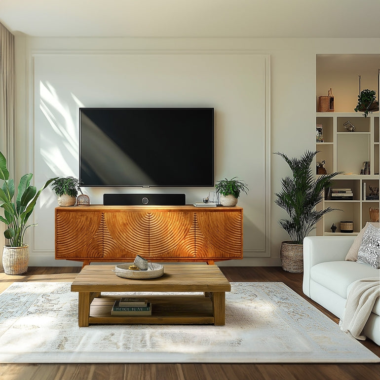 Harmony Wood TV Stand - - TV Stand