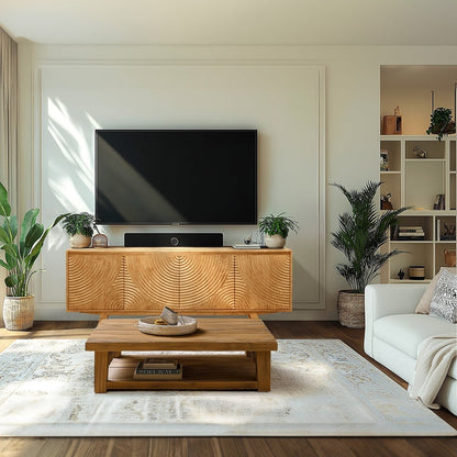 Harmony Wood TV Stand - - TV Stand