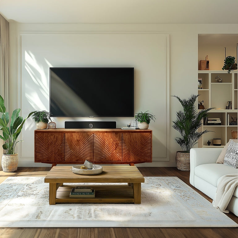 Harmony Wood TV Stand - - TV Stand