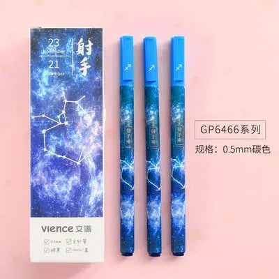 1-3pcs Constellation Gel Pen 3Pcs Sagittarius Unisex