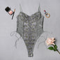 Lace Embroidery Bandage Lingerie Bodysuit Mesh Bodysuits Kia Day Design