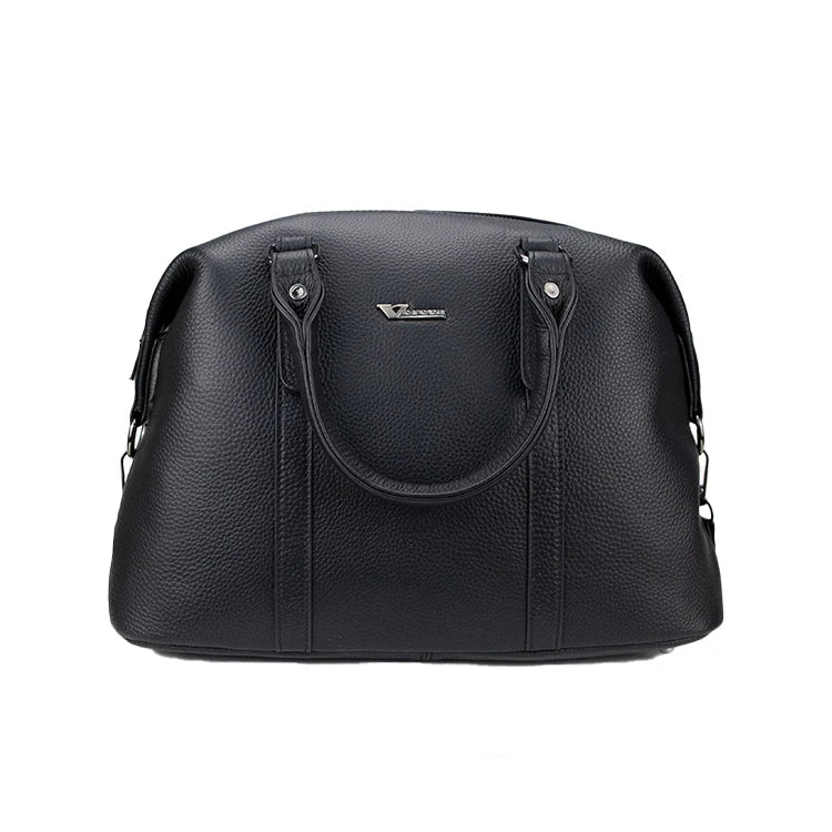 Genuine Leather Black Handbag Kia Day Design