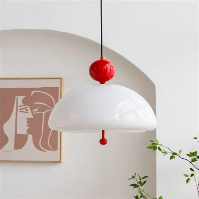 JYLIGHTING White Single Head Glass LED Modern Glass Pendant Light Kia Day Design