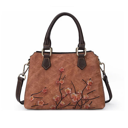 Leather Embossed Pattern Handbags Kia Day Design